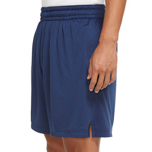 Pantalones Cortos Bermuda de Malla Transpirable Azul Marino Sólido para Hombre, Cintura Elástica, Ropa Deportiva Informal - Product Image 4