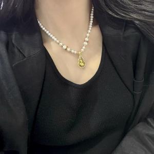 Nouveauté été 2024, pendentif en perle d'eau douce impeccable de 7 mm, pendentif porte-clés, bijoux, collier design panda - Product Image 4