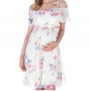 Vestido de Maternidad y Lactancia de Talla Grande, Transpirable, de Gasa, con Cintura Natural, Estilo Elegante, Largo hasta la Rodilla, con Sujetador Incorporado - ¡Venta Caliente! - Product Image 3