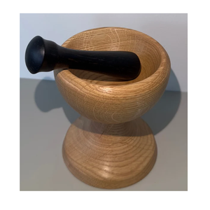 Mortero y pilón de madera ecológicos hechos a mano, herramienta manual para moler en la cocina 149 - Product Image 1