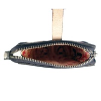 Dompet Koin (turquoise) Dompet Koin Buatan Tangan, Dompet Kulit Katun Magnet Kreatif India Clutch YKK Metal VT Leather Edge Braiding