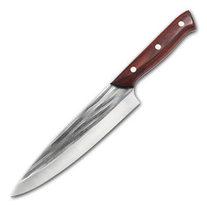 Cuchillo de Chef Forjado a Mano de 7.5 Pulgadas con Mango de Acero Inoxidable, Alta Dureza, Cuchillo de Cocina para Pescado, Cuchillo de Cocina con Mango de Madera de Ramas Ácidas - Product Image 1