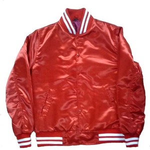 Parches de Letras Bordadas Personalizadas, Chaquetas Varsity de Satén con Bordado 3D Vintage, Chaqueta Bomber de Alta Calidad, Chaqueta con Logotipo Personalizado - Product Image 1