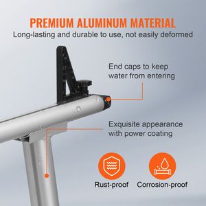 Portaequipajes de Aluminio para Camioneta con Capacidad de 800 Libras, 71"x32", Resistente, con 8 Abrazaderas en C sin Perforación, Accesorios para Control de Carga - Product Image 6
