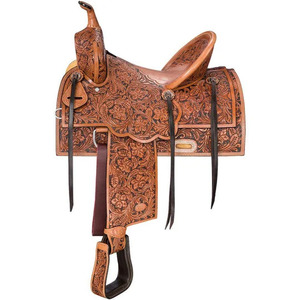 Selle de cheval western en cuir de luxe haut de gamme, fabriquée à la main, pour l'équitation en trail, fabricant, grossiste, fournisseur exportateur - Product Image 3