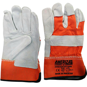 Gants de sécurité en cuir de mouton pleine fleur, résistants à l'abrasion, antidérapants, gants de travail polyvalents, avec poignet élastique - Product Image 6