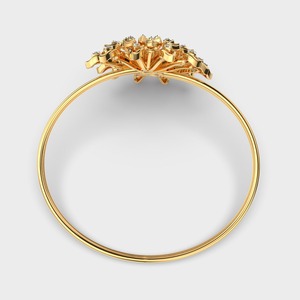 IGI Certified Lab Grown Round & Pear Diamond Radiant Bloom Statement Bracelet in 14K Yellow / White / Rose <b>Gold</b> - Product Image 4