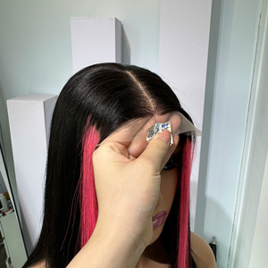 Producto de fábrica de alta calidad, cabello virgen de Vietnam, peluca de encaje Frontal de Color Natural Rosa resaltado para mujeres, precio al por mayor SMA - Product Image 6