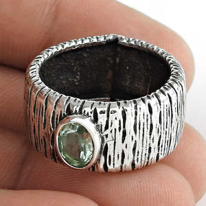 <b>Solid</b> 925 Sterling <b>Silver</b> Handmade Natural Blue Topaz Gemstone Ring Perfect Boho Jewelry For Party-Occasions And Daily-wear - Product Image 3
