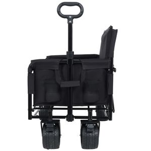 Carrito Plegable Convertible 3 en 1, Resistente, Capacidad de Carga de 500 lb, 180 L, Carretilla Todoterreno con Asiento de Banco y Almacenamiento, Carrito para Acampar - Product Image 3