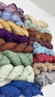 Ruban en soie de sari teint sur mesure en gros, fil de tissu en soie recyclée pour le tissage, le tricot, le crochet, la fabrication de bijoux, l'artisanat, Conifer