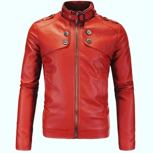 Custom OEM New <b>Spring</b> and Autumn Jackets Men's Clothing Wear Pure Leather Men Jacket Multi Color Jacket - Product Image 1