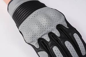 Gants de moto universels en cuir, protection complète des doigts, respirants, compatibles écran tactile, fermeture auto-agrippante - Product Image 4