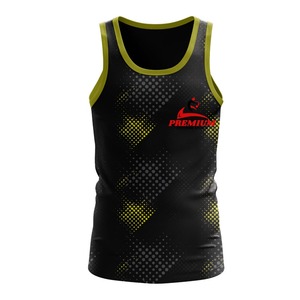 Camiseta sin mangas de sublimación de tela premium, material suave y elástico, diseño brillante, camiseta sin mangas de sublimación, perfecta para uso en fitness. - Product Image 1