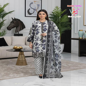 Trajes Shalwar Kameez de algodón de primera calidad para mujer, diseño de Shalwar Kameez, trajes de algodón estampados, salwar kameez pakistaní. - Product Image 1