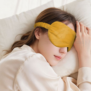 Masque de sommeil en soie biologique ultra-doux, cache-yeux confortable, sangle réglable, occultant, accessoire de voyage, emballage personnalisé, vente en gros - Product Image 6