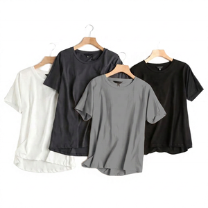 Men's Casual Short Sleeve O-Neck Solid Color <b>T</b>-<b>Shirt</b> Regular <b>Fit</b> Knitted Cotton Breathable Blank Design <b>White</b> Black Gray Beige - Product Image 4