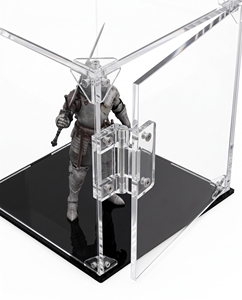 Modern Wholesale <b>Acrylic</b> Display Case Clear Action Figure Models Toy Display Box <b>Mirrored</b> Back Front Door Customized - Product Image 4