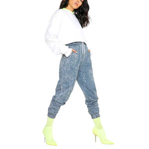 Pantalones Deportivos para Mujer con Lavado Ácido a Precio de Mayoreo con Logotipo y Etiqueta Privados, 100% Algodón, Ropa Urbana - Product Image 1