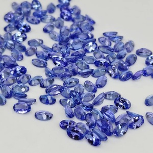 Pierre précieuse tanzanite ovale facettée 3x5mm, qualité AAA, bleu violet, pour bague et pendentif. - Product Image 5