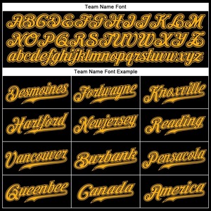 Anti-Bacterial Top Quality OMMiZ men Custom Black Gold Authentic <b>Baseball</b> Jersey (25) - Product Image 6