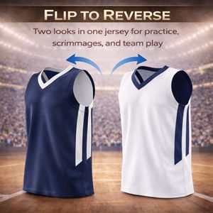 Uniformes de Baloncesto al por Mayor, Fabricante de Uniformes con Impresión Digital Personalizada, Uniformes Reversibles para Equipos, Ropa Deportiva al por Mayor, sin Mangas, Cuello en V - Product Image 3