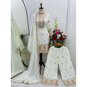 Hermoso Top de mujer-Palazzo con Dupatta para fiestas Conjuntos elegantes - Product Image 3