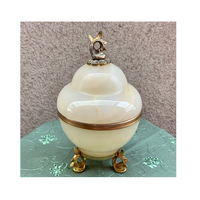Pot à sucre en marbre onyx écologique, best-seller, avec couleurs personnalisées pour une utilisation décorative, disponible en tailles sur mesure