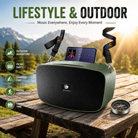 Haut-parleur portable LN-1116Plus avec sangle d'épaule, support de téléphone, antenne télescopique, radio FM, batterie 1800mAh, vente en gros