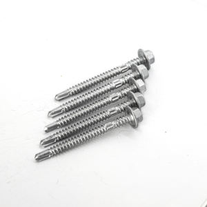 Vis autoperceuses à tête à rondelle en acier au carbone zingué, métriques/pouces, filetage profond et grossier, fixation à filetage sur toute la longueur, classe 8 - Product Image 5