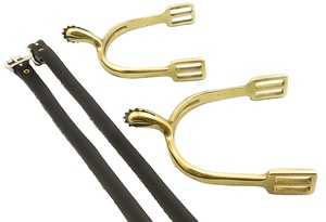 New High Men's Rider Horsemanship English 100% Acero inoxidable Civil Reproducción Caballería Spurs Horse Hebillas - Product Image 5