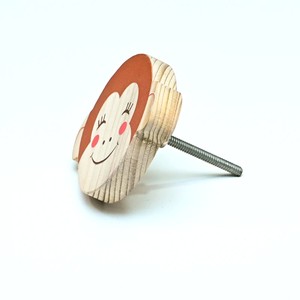 Wholesale Decorative Pine Wood Durable Kids Drawer <b>Knobs</b> Cabinet <b>Dresser</b> Pulls Monkey Face Shape Cupboard <b>Knobs</b> - Product Image 2