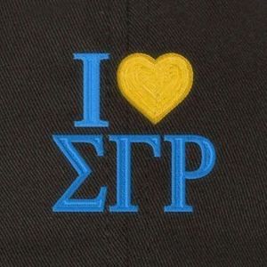หมวกแก๊ป Sigma Gamma Rho สีดำ หมวกแก๊ปพี่น้องสมาคมกรีก หมวกเบสบอลปรับขนาดได้ SGRho ตัวอักษรกรีก เครื่องแต่งกายลำลอง ของขวัญสำหรับพี่น้องสมาคม - Product Image 6