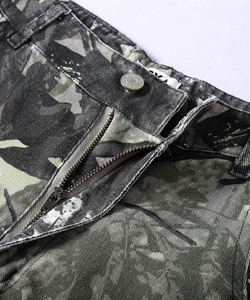 <b>Men's</b> Gray <b>Camo</b> <b>Cargo</b> <b>Pants</b> Casual Streetwear Lightweight Trousers With Pockets - Product Image 4
