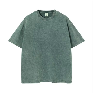 Camiseta Vintage Extra Grande Personalizada para Hombre, Lavada con Logotipo Impreso, Camiseta con Lavado Ácido, Ropa Casual de Calle para Hombre - Product Image 1