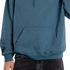 Sweat à capuche personnalisé pour homme avec cordon de serrage, doux et chaud, poche kangourou, logo sur la poitrine, dos uni, coupe ample, vêtement basique, fournisseur - Product Image 6