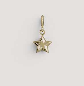 Breloque ou pendentif étoile miniature en or massif 10K 14K 18K, prix de gros usine B2B, solitaire délicat empilable pour usage quotidien, bijoux fins - Product Image 4