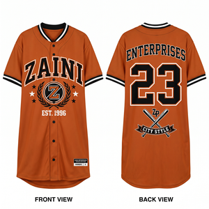Women Baseball <b>Dress</b> Jersey 160 GSM Premium Polyester Mesh Orange Black White Button Front Sublimated <b>Custom</b> Logo OEM ODM - Product Image 1