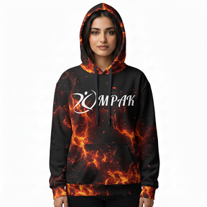 Sweat à capuche unisexe surdimensionné brodé tendance pour l'hiver avec design de sublimation premium pour la mode urbaine et le quotidien - Product Image 1