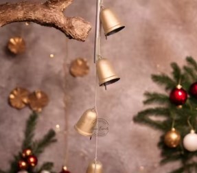 Antique <b>Bell</b> Wall Decor Set Vintage Metal Chimes Rustic Charm - Product Image 5