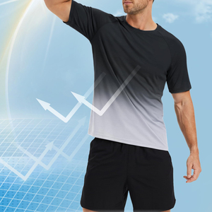 Chemise de sport à manches courtes pour hommes, respirante, à séchage rapide, pour l'entraînement en salle de sport, vêtements de sport actifs - Product Image 5