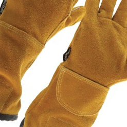 Gants de travail jaunes pour la soudure, paume renforcée, antidérapants, manchette longue, gants de protection industriels pour atelier - Product Image 3