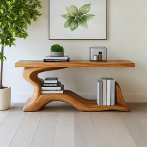 Meubles de salon design moderne, tables consoles en bois pour couloir, table d'entrée haut de gamme pour salon moderne - Product Image 1