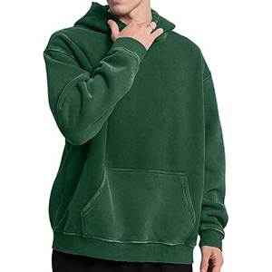 Sweat à capuche unisexe surdimensionné en coton délavé à l'acide, haute densité, style vintage, fournisseur en gros OEM ODM pour marques privées - Product Image 4