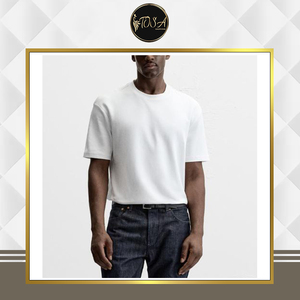 T-shirt pour homme de qualité supérieure, 100% coton, couleur blanche, col rond, prix de marché réduit - Product Image 3