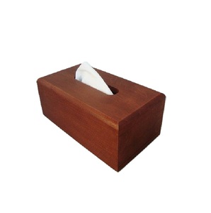 Caja de pañuelos de madera con diseño vintage rectangular, decoración práctica para el hogar, oficina, mesa, dispensador de pañuelos faciales - Product Image 4