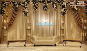 ซุ้มโลหะสำหรับตกแต่งงานแต่งงานที่สวยงามอุปกรณ์เสริมซุ้มโลหะสีทองสำหรับตกแต่งงานแต่งงาน - Product Image 6