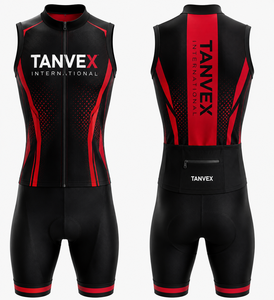 Ensemble de maillots de cyclisme personnalisés écologiques TANVEX International pour hommes, respirant, en polyester, imprimé arc-en-ciel, unisexe adulte - Product Image 2