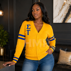 HMR Women Acrylic Women Stylish Fashion Direct Sale Custom Knitted Long Sleeve Cardigan Casual <b>Covered</b> <b>Button</b> Sweater Plus Size - Product Image 4