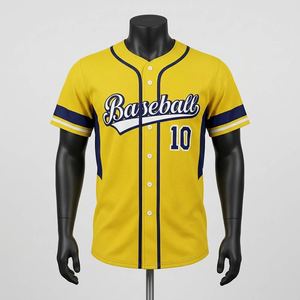 High Performance Baseball Jersey Moisture Wicking Custom Baseball Jersey Embroidered Logo Team Sportswear Bulk - Product Image 1